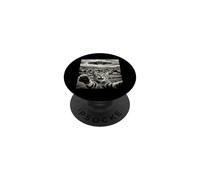 Funny Cat UFO Alien Abduction Surreal Art PopSockets Adhesive PopGrip