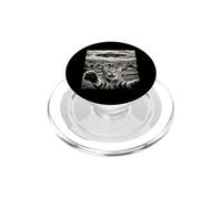 Funny Cat UFO Alien Abduction Surreal Art PopSockets PopGrip for MagSafe