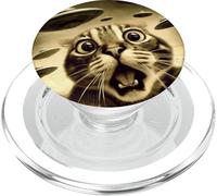 Funny Cat UFO Invasion Alien Fun PopSockets PopGrip for MagSafe