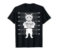 Funny Cat Unrolled The Toilet Paper Police Lineup Value Graphic T-Shirt