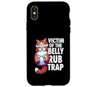 Funny Cat Victim Of The Belly Rub Trap Kitten Joke Case for iPhone X/XS