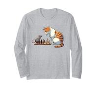 Funny Cat vs Rat Chess Long Sleeve T-Shirt