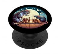 Funny Cat vs Rat Chess PopSockets Adhesive PopGrip