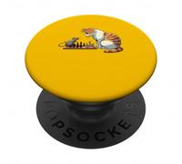 Funny Cat vs Rat Chess PopSockets Adhesive PopGrip