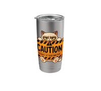 Funny Cat Warning Interact At Your Own Risk Stainless Steel Insulated Tumbler