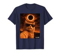 Funny Cat Wearing Sunglasses Eclipse Chaser Selfie 2026 T-Shirt