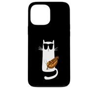 Funny Cat Wearing Sunglasses Playing Hurdy Gurdy Case for iPhone 13 Pro Max