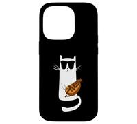 Funny Cat Wearing Sunglasses Playing Hurdy Gurdy Case for iPhone 14 Pro
