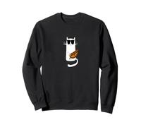Funny Cat Wearing Sunglasses Playing Hurdy Gurdy Sweatshirt