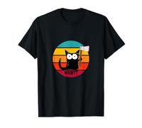 Funny Cat What? Cat with Axe Murderous Vintage What Cat T-Shirt