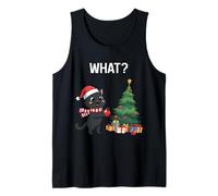 Funny Cat What Christmas Cute Ugly Christmas Tank Top