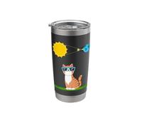 Funny cat with Eclipse Glasses cat Owner Solar eclipses Love Stainless Steel Insulated Tumbler