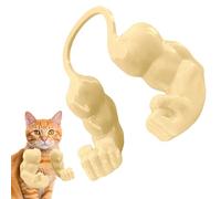 Funny Cat with Muscular Arms | Cat Costumes for Pets | Creative Neck Hanging Muscle Arms Decoration Props for Cats | Novelty Fake Human Arm Cats Outfit Interactive Toys for Party Props