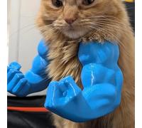Funny Cat With Muscular Arms | Cat's Neck Arms With Muscle | Creative Play Accessory With Interactive Design | Funny Pet Props Hanging Arm For Kitten Halloween Birthday Parties