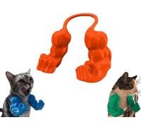 Funny Cat with Muscular Arms - Giant Arm for Kittens | 3D Printed Kitten Accessories - 2025 New Halloween Carnival Fancy Dress Decoration for Cats and Dogs (Orange)