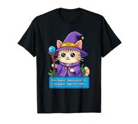 Funny Cat Wizard Pixel Art Adulting Side Quest Nap Meme T-Shirt