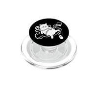 Funny Cat Work From Home Humor Remote Job Animal Graphic PopSockets PopGrip for MagSafe