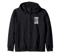 Funny Cat Zero Fluffs Given Sayings Sarcastic Cat Lover Zip Hoodie