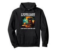 Funny Catahoula Leopard Dog I Work Hard Catahoula Lovers Pullover Hoodie
