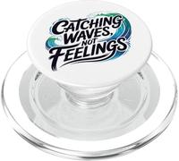 Funny Catching Waves Not Feelings Surfer Vacay Beach PopSockets PopGrip for MagSafe
