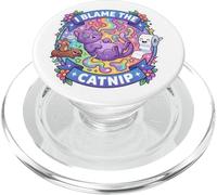 Funny Catnip Humor Mom Cat Owner PopSockets PopGrip for MagSafe