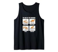 Funny CatOrange Tabby Kitten Way of The Warrior Samurai Tank Top