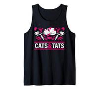 Funny Cats and Tats Gift Tattoo Ink Tattoo Artist Cats Tank Top