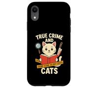 Funny Cats And True Crime Book Reader Reading For Women Case for iPhone XR