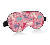 Funny Cats Bird Eye Fabric Sleep Mask, Blindfold, Super Smooth Eye Mask