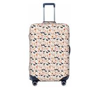 Funny Cats Birds And Flowers Elastic Luggage Cover - Universal Travel Suitcase Protector With Double-Sided Print, Dust & Scratch Resistant Elastic Bag Cover For Business And Vacation Travel