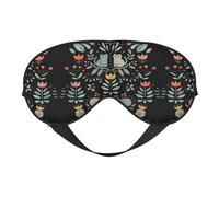 Funny Cats Birds and Flowers Eye Mask Sleep Mask for Men & Women Mask for Sleep with Easy Adjustable Strap Night Eye Cover for Travel