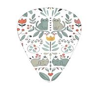 Funny Cats Birds And Flowers Guitar Picks 12-Pack, Guitars Accessories For Men Women Professional Guitarist, Musicians And Beginner