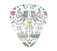 Funny Cats Birds And Flowers Guitar Picks - Guitar Accessories - Guitar Picks For Acoustic Guitar Electric Guitar Bass Guitar For Men Women Professional Guitarist Musicians And Beginner