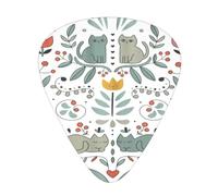 Funny Cats Birds And Flowers Premium Bass Electric Guitar Picks,Guitar Plectrum For Unparalleled Musical Experience