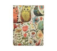 Funny Cats Birds and Flowers Printed Laptop Sleeve Bag 13-Inch - Leather Laptop Sleeve Case Shockproof Protective Computer Cover Bag