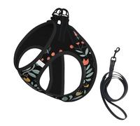 Funny Cats Birds And Flowers Printing Puppy Summer Vest Harness With Reflective,Dog Accessories For Small Medium Large Dogs And Cats
