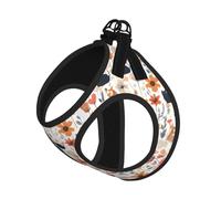 Funny Cats Birds and Flowers Small Pet Harness Vest - Full Print Design, Adjustable and Reflective for Safety, Suitable for Small Cats and Dogs Pet leash vest