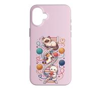 Funny Cats DNA Kitten Molecular Helix Genetics Biology Cat Case for iPhone 16 Plus