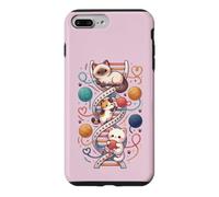 Funny Cats DNA Kitten Molecular Helix Genetics Biology Cat Case for iPhone 7 Plus/8 Plus