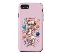 Funny Cats DNA Kitten Molecular Helix Genetics Biology Cat Case for iPhone SE (2020) / 7/8