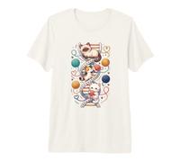 Funny Cats DNA Kitten Molecular Helix Genetics Biology Cat Premium T-Shirt