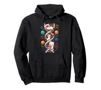 Funny Cats DNA Kitten Molecular Helix Genetics Biology Cat Pullover Hoodie
