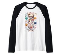 Funny Cats DNA Kitten Molecular Helix Genetics Biology Cat Raglan Baseball Tee
