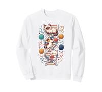 Funny Cats DNA Kitten Molecular Helix Genetics Biology Cat Sweatshirt