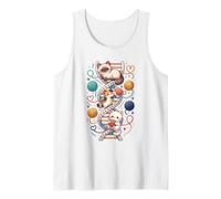 Funny Cats DNA Kitten Molecular Helix Genetics Biology Cat Tank Top