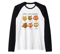 Funny Cats Faces Types of Coffee Drinkers Caffeine Lover Man Raglan Baseball Tee