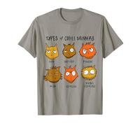 Funny Cats Faces Types of Coffee Drinkers Caffeine Lover Man T-Shirt