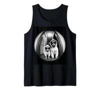 Funny Cats in Hoodies Fisheye Lens Sunglasses Kitten Tank Top