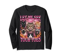 Funny Cats Let Me See Your Toes Long Sleeve T-Shirt