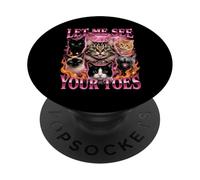 Funny Cats Let Me See Your Toes PopSockets Adhesive PopGrip